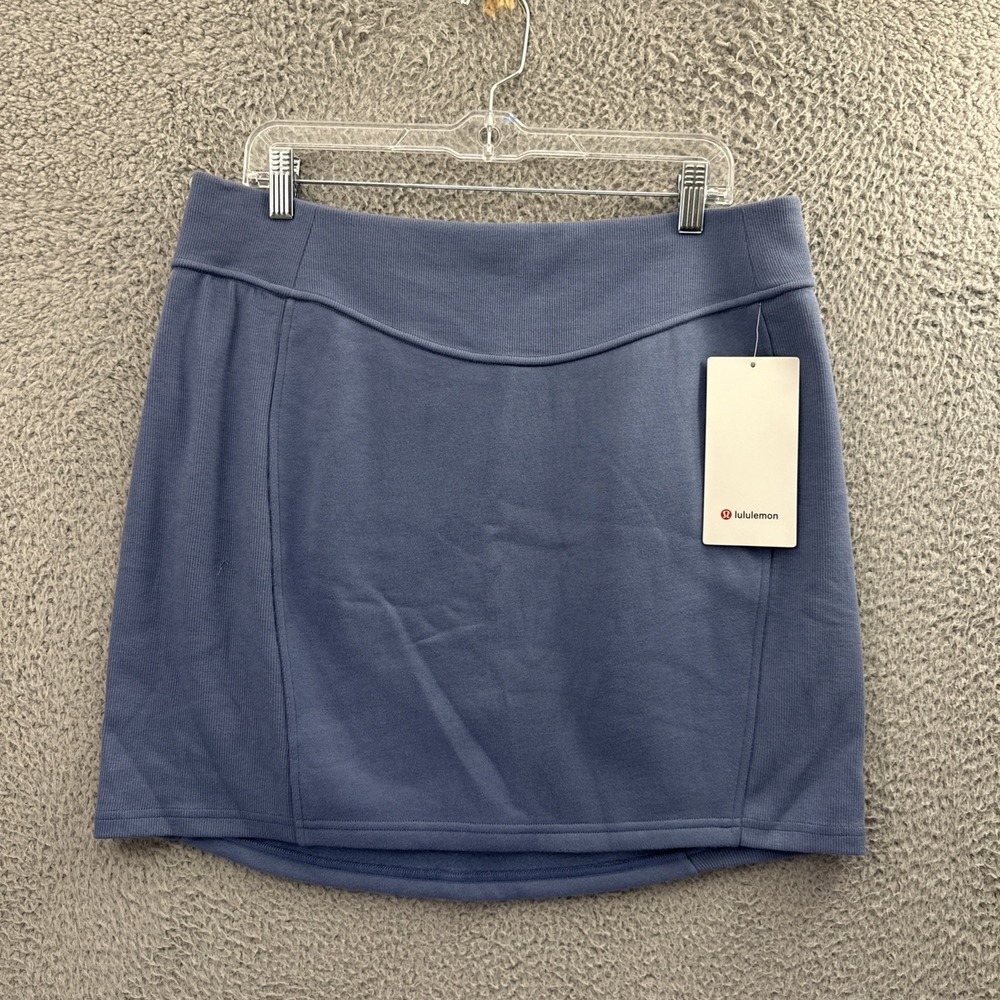 Lululemon Scuba High Rise Mini Skirt Oasis Blue Athletic Athleisure Women's XL